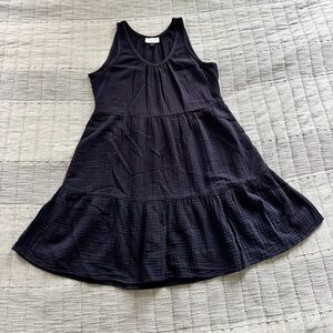 100% cotton Sleeveless Black Dress universal thread